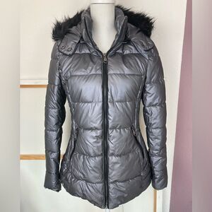 Nanette Lepore NWOT puffer parka w/ faux fur trimmed detachable hood🎉